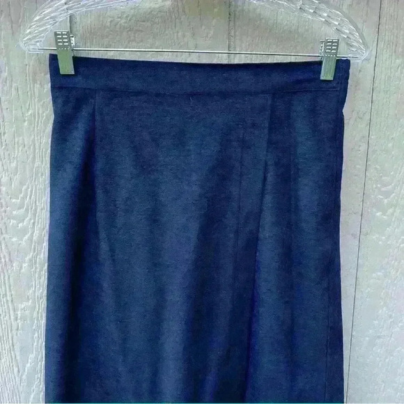 Vintage Raphael Lorenzo California Deep Blue Velvety Skirt Size Medium - Picture 2 of 7
